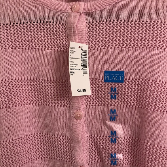 BNWT ChildrensPlace Pink Button Up Medium Cardigan - Picture 6 of 7